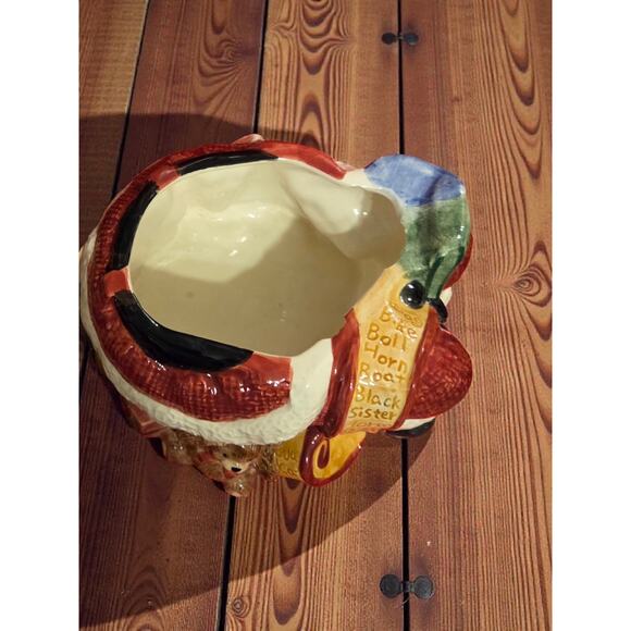 Fitz and Floyd Santa's List Collection Candy Dish with Lid in Original Box RARE - Picture 7 of 8